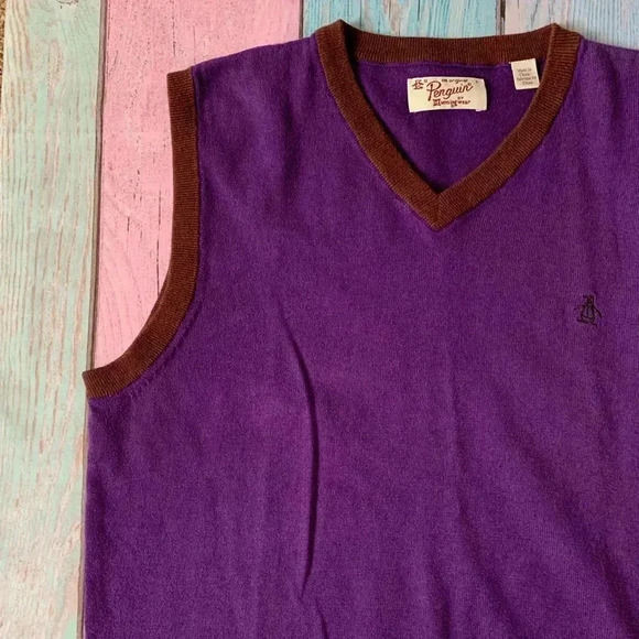 Men original penguin v neck sweater vest - Picture 5 of 9